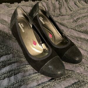 Beautiful Ros Hommerson wedge ballet Lk new Sz 7.5